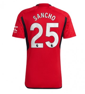 Manchester United Jadon Sancho #25 Hjemmebanetrøje 2023-24 Kort ærmer